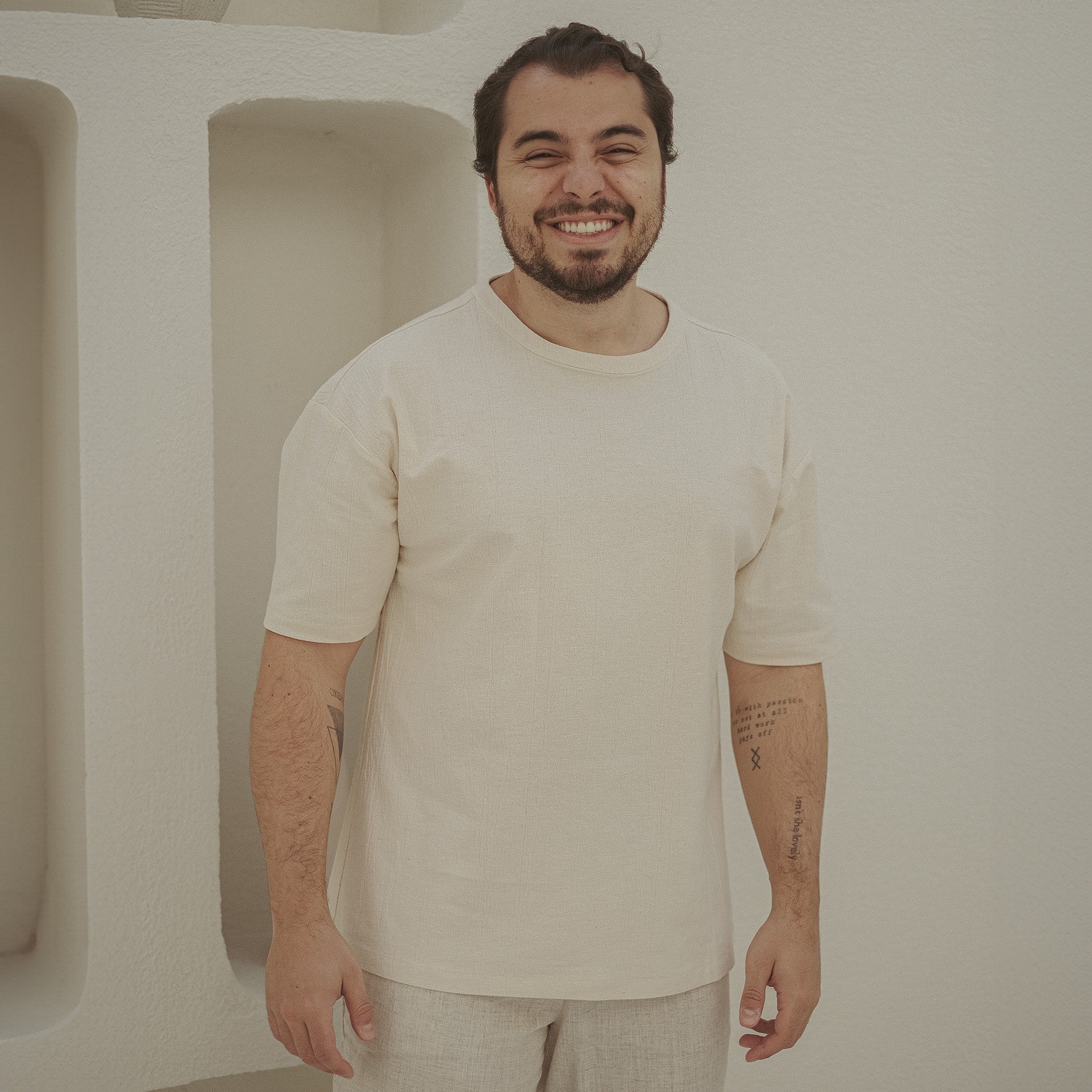 Camiseta Oversized Areia