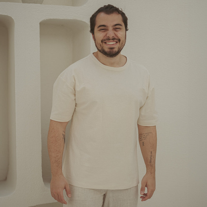 Camiseta Oversized Areia