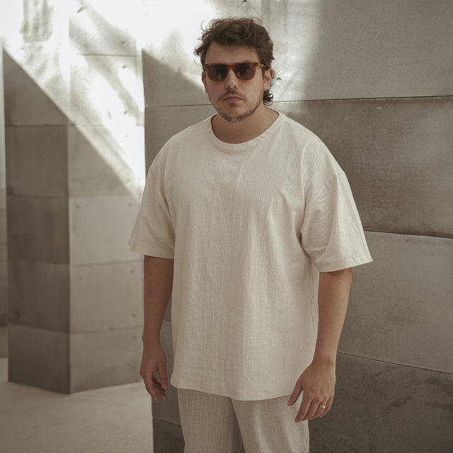 Camiseta Oversized Areia