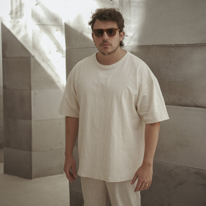 Camiseta Oversized Areia