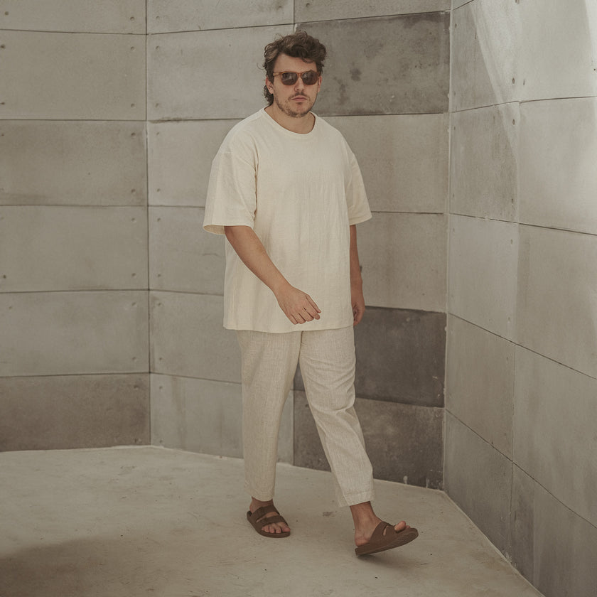 Camiseta Oversized Areia