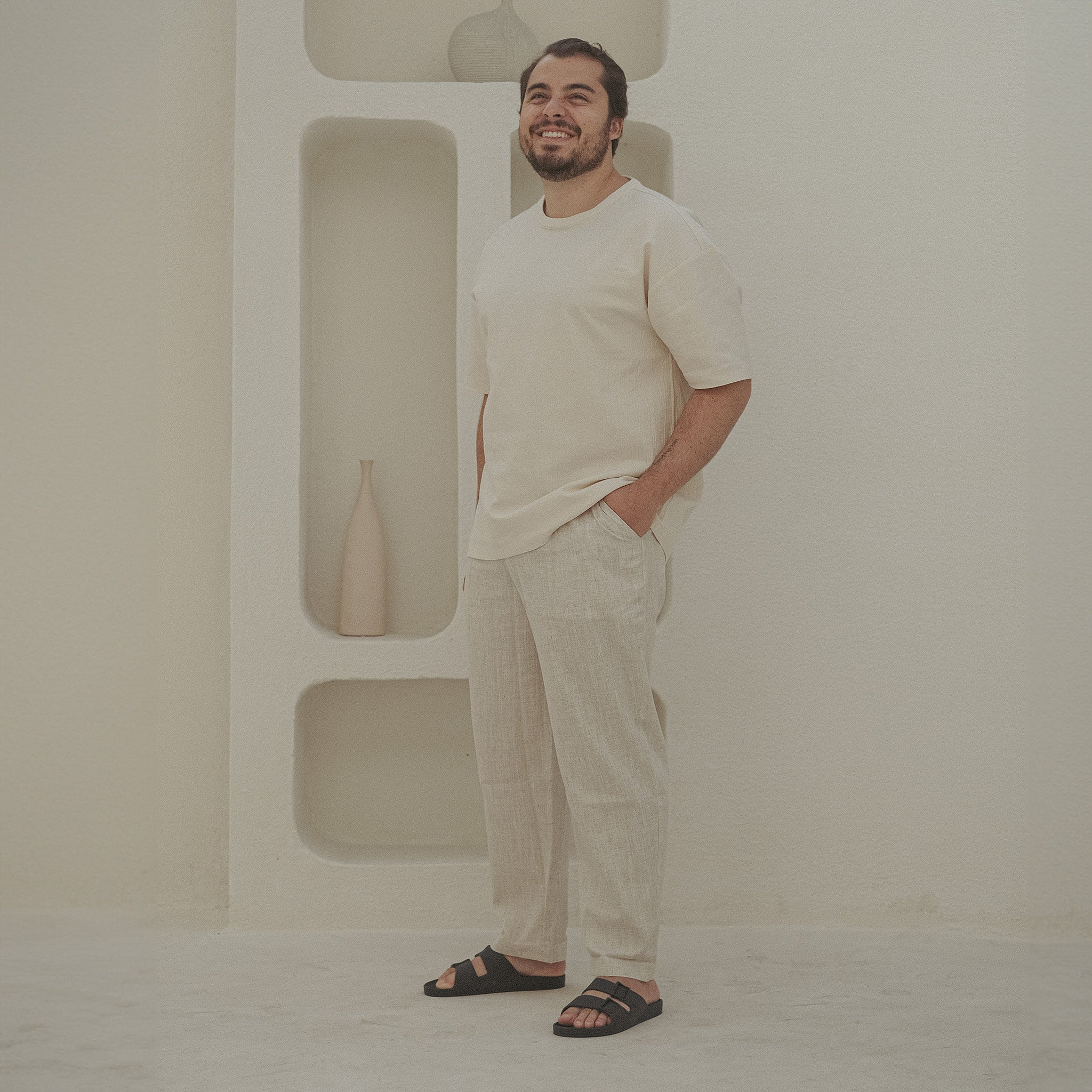 Camiseta Oversized Areia