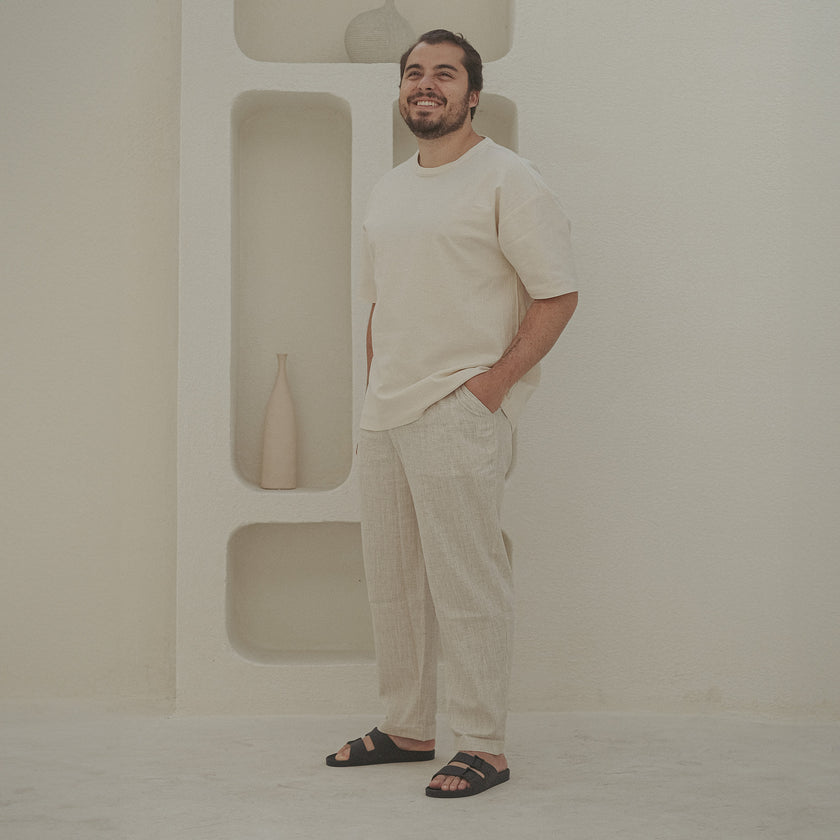 Camiseta Oversized Areia