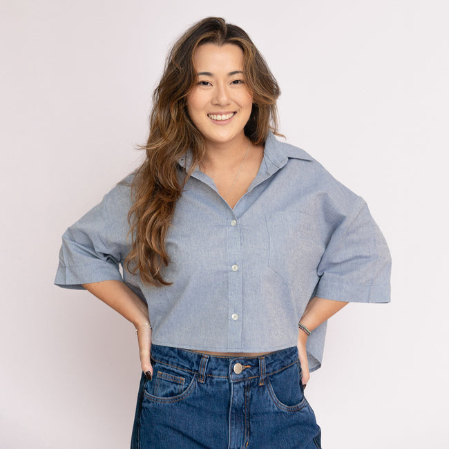Camisa Cropped Sardine