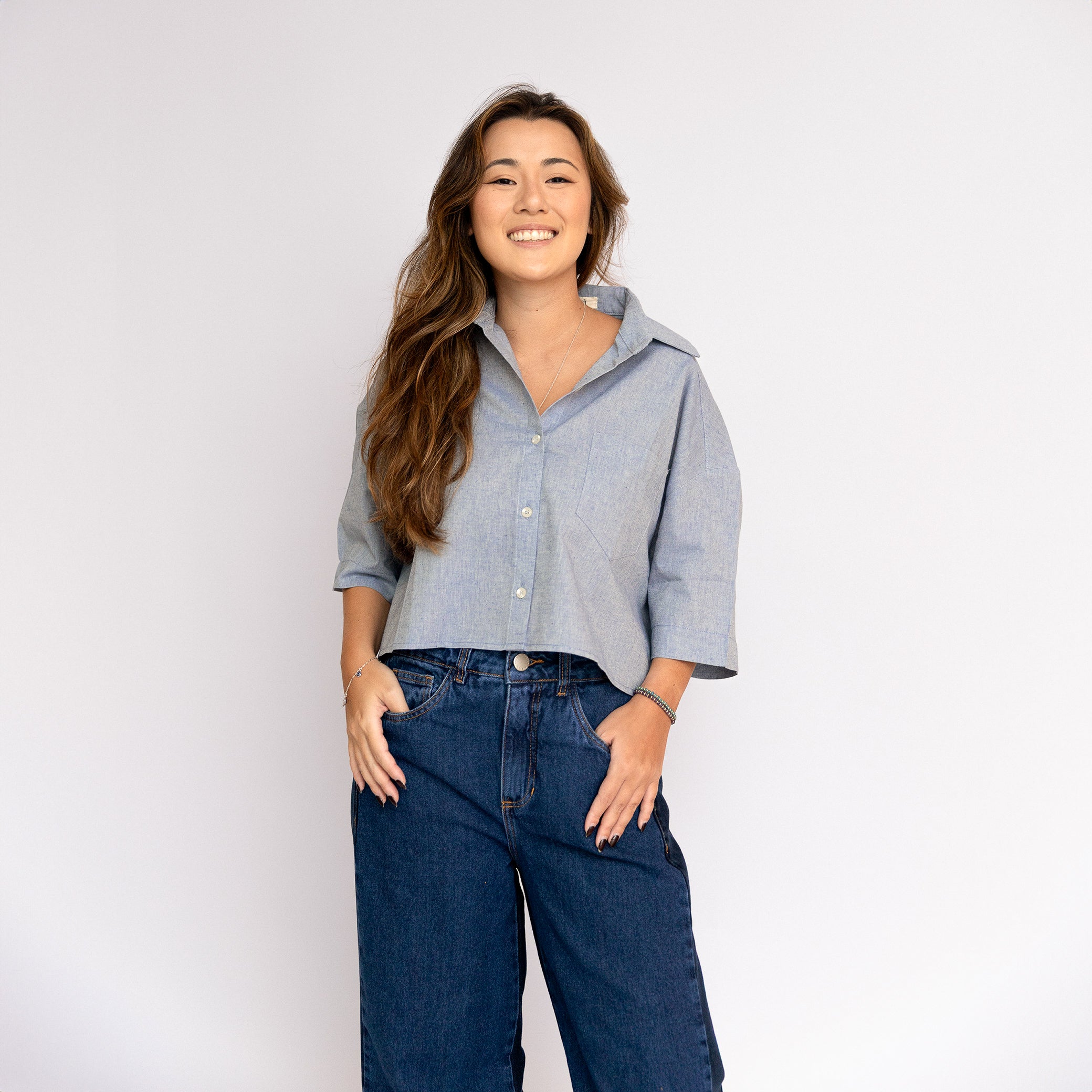 Camisa Cropped Sardine