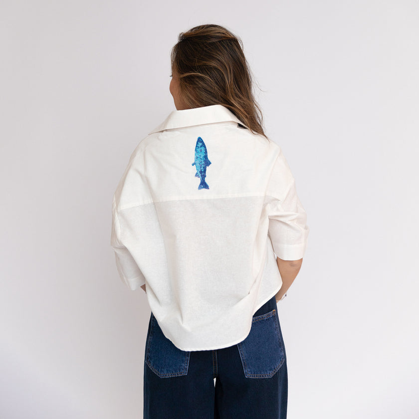 Camisa Cropped Sardine