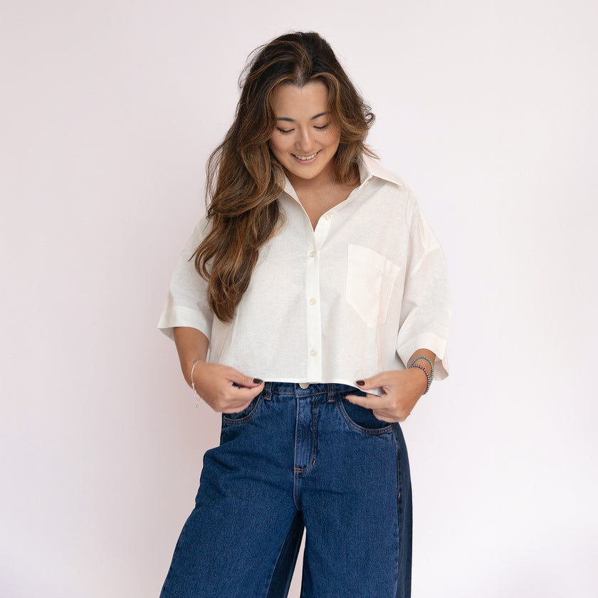 Camisa Cropped Sardine
