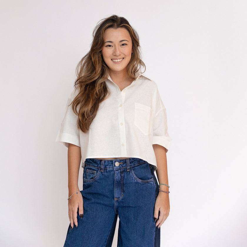 Camisa Cropped Sardine